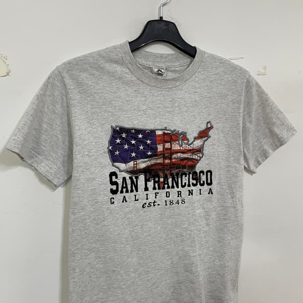 샌프란시스코 캘리포니아 프린팅 반팔 티셔츠