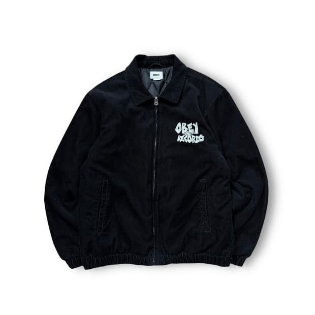 OBEY 더크루 코듀로이 봄버 자켓