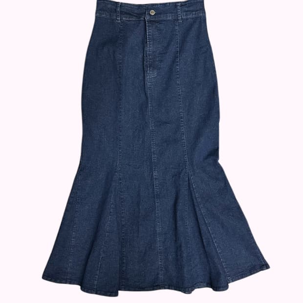 mermaid denim skirt