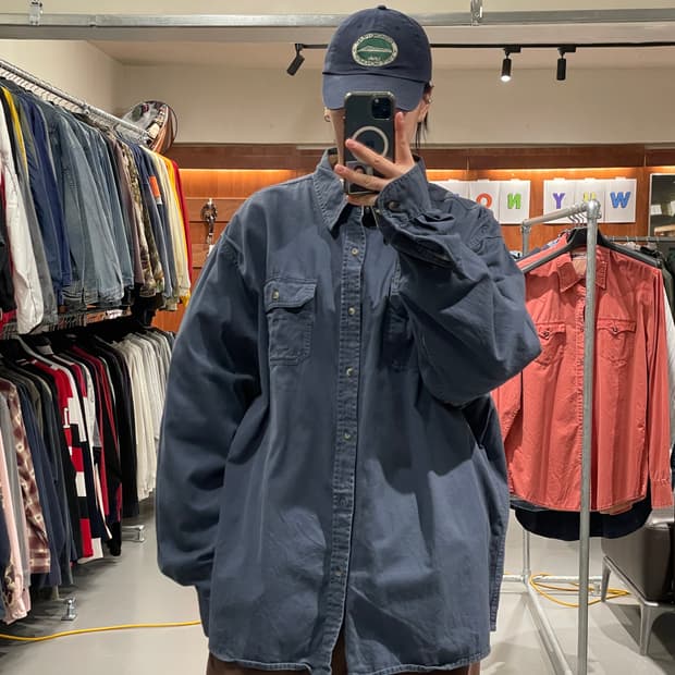 랭글러 오버사이즈 워크 셔츠 