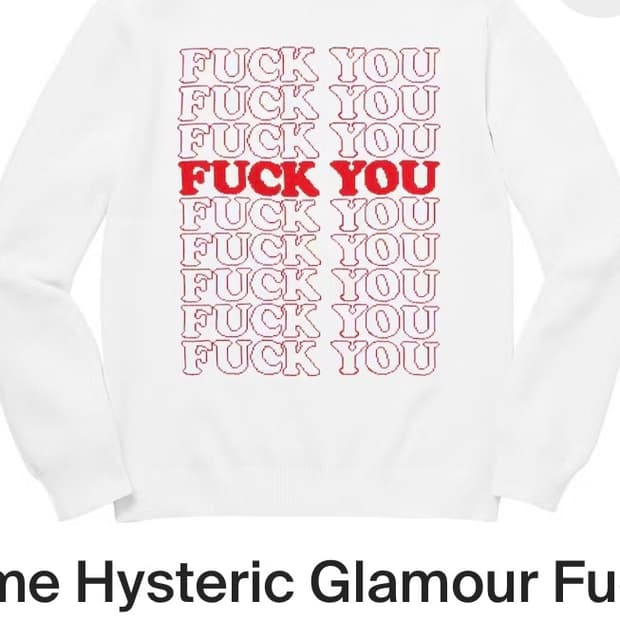 슈프림 히스테릭 글래머 fuck you 니트