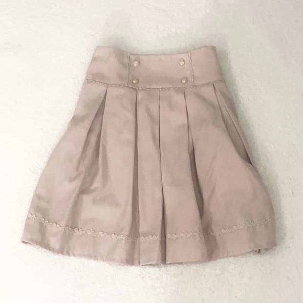 로디스포토 히메갸루 로맨틱갸루 레이스버튼 디테일 스커트 플리츠스커트