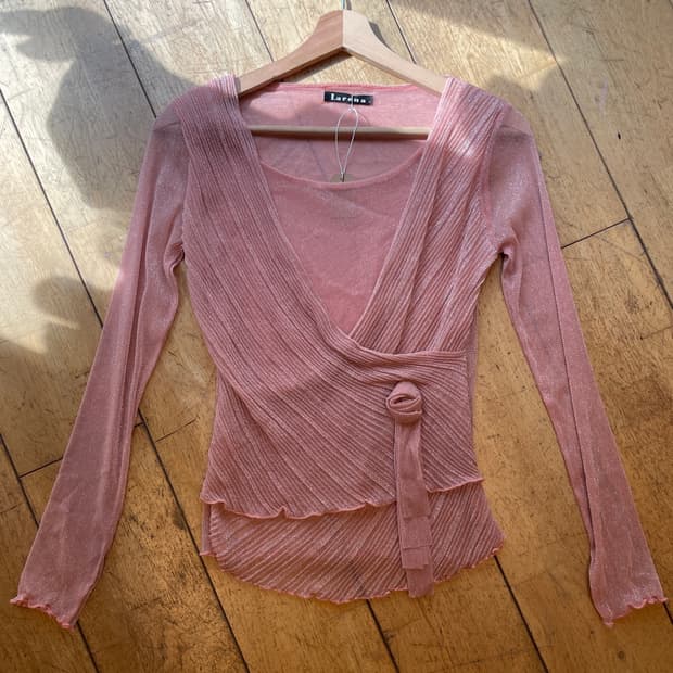 glitter see-through long sleeve