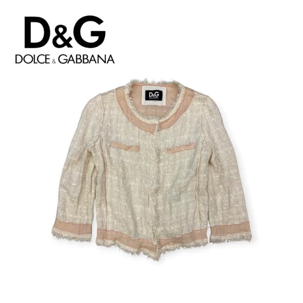 00s D&G 돌체앤가바나 크롭 트위드 재킷