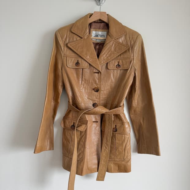 Vintage Jacker's 램스킨 레더 코트