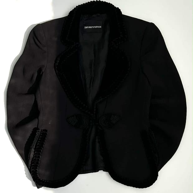 [38] 엠포리오 아르마니 매장판 벨벳 트림 테일러드 블레이져 자켓