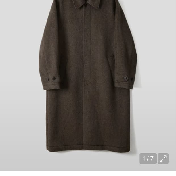 Asp 울 오버핏 발마칸 코트 M