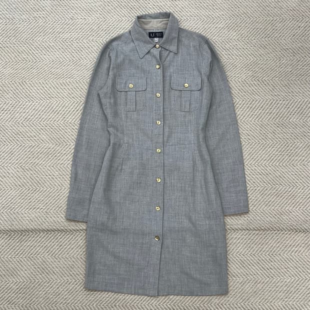 아르마니 진스 투포켓 셔츠원피스 r2620
