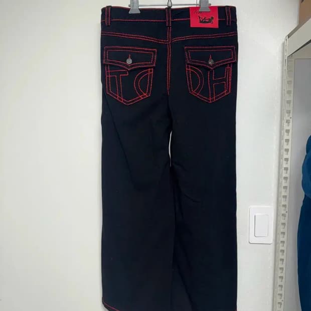 toh 티오에이치 체리 스티치 로우 팬츠