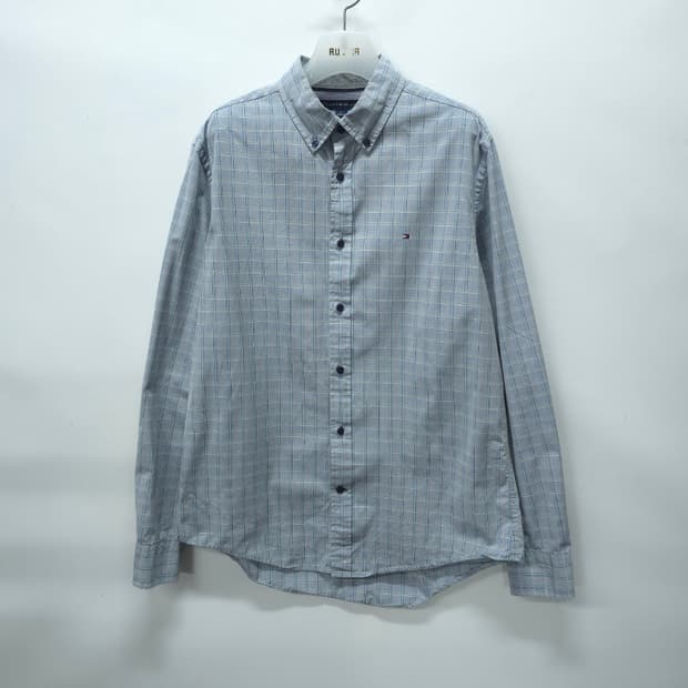 타미힐피거 그레이체크 셔츠 (95~100)