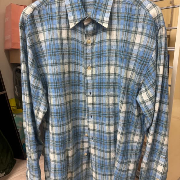 오라리 에어리 울 체크셔츠 블루 - 3Size