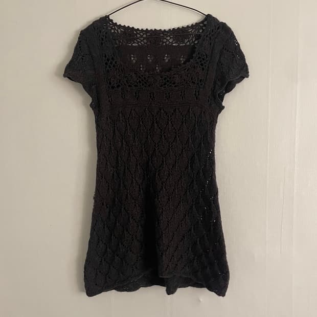 빈티지 모리걸 반팔 니트