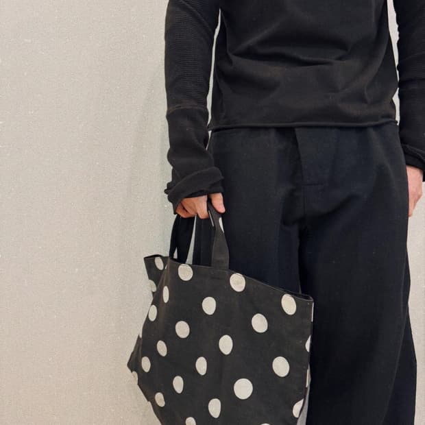 꼼데가르송 도트 토트백