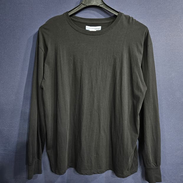 플라스틱 프로덕트 프린팅 블랙 남성 오버핏 90~95 긴팔티셔츠 