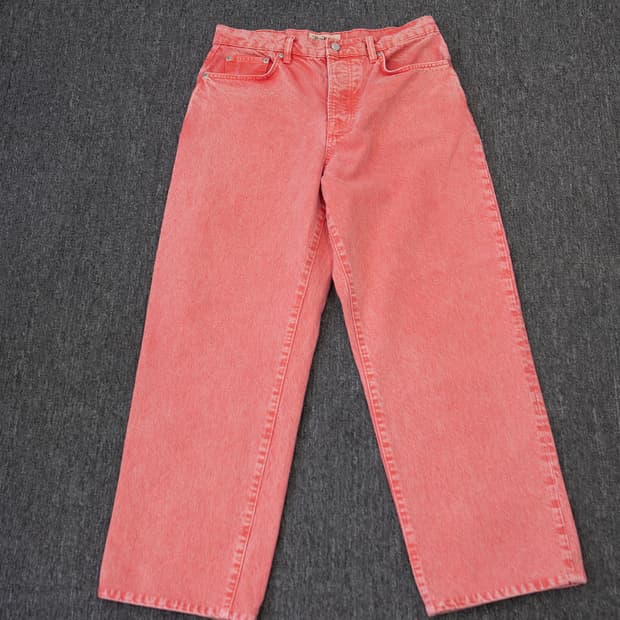 스투시 빅올진 타이다이 워시드 핑크 데님팬츠