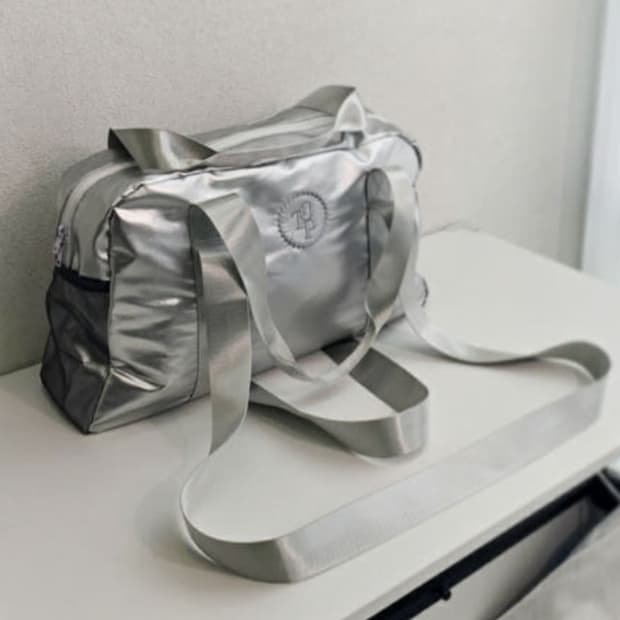 발레코어 실버 보스턴백 망치 가방