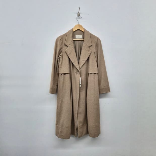 구호 베이지색 롱 코트 여성 S