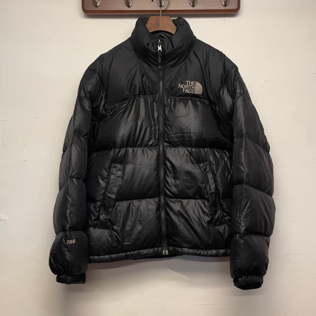 노스페이스 눕시 700 구스다운 블랙 패딩 