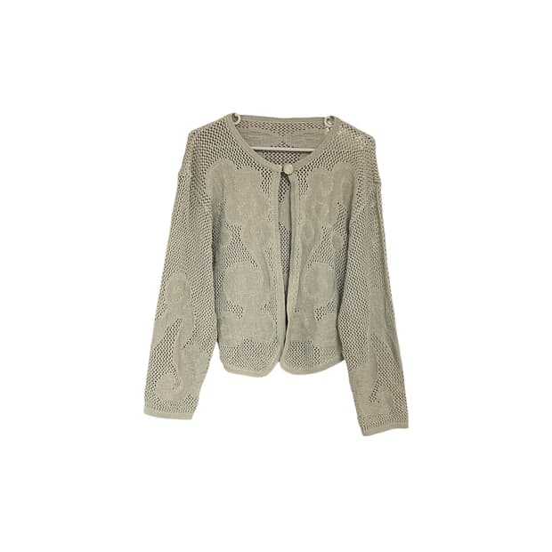 애쉬 브라운 크로쉐 가디건 