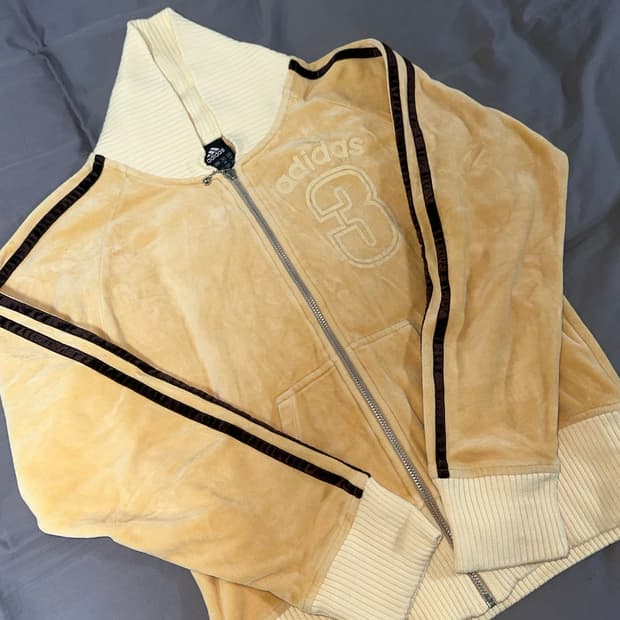 아디다스 노랑 코듀로이 져지