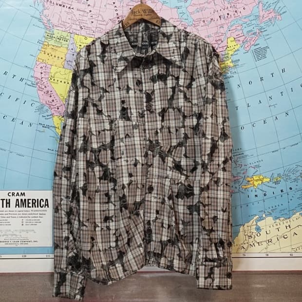 앤더슨벨 에밀 디스트로이드 체크셔츠