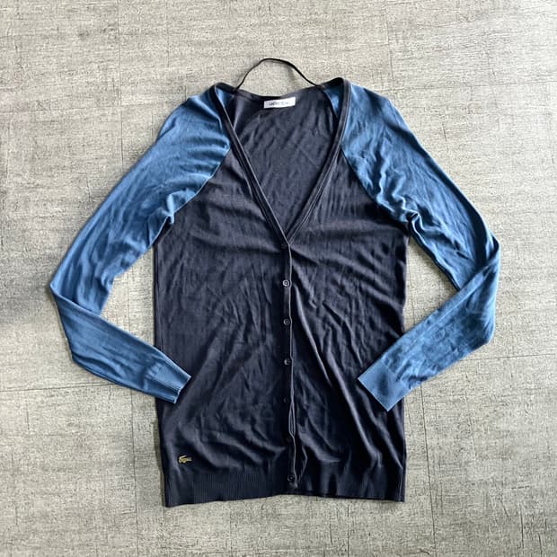 Lacoste 라코스테 핀터깔y2k 블럭 나그랑가디건