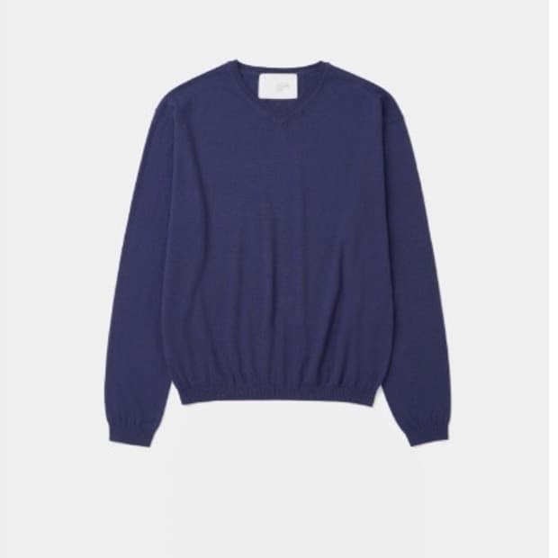 강정석 브이넥 니트 보라색 26 s/s