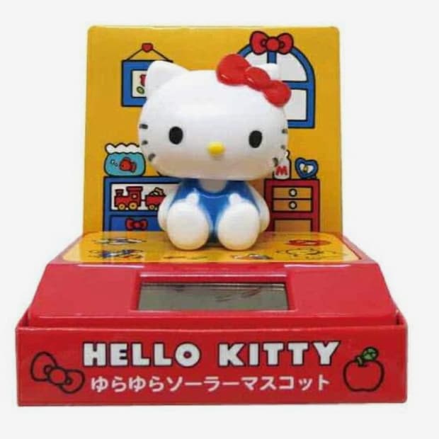 산리오 헬로키티 노호혼 태양열 흔들흔들 까딱이