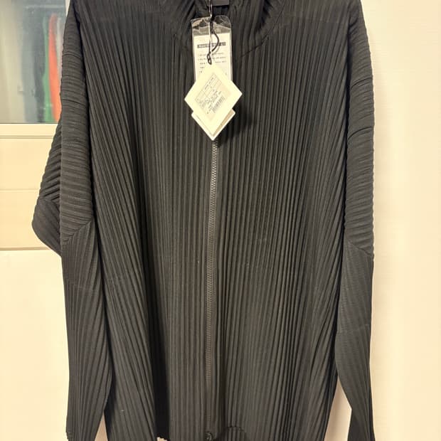 옴므플리세 후드집업 jl106 블랙 4사이즈