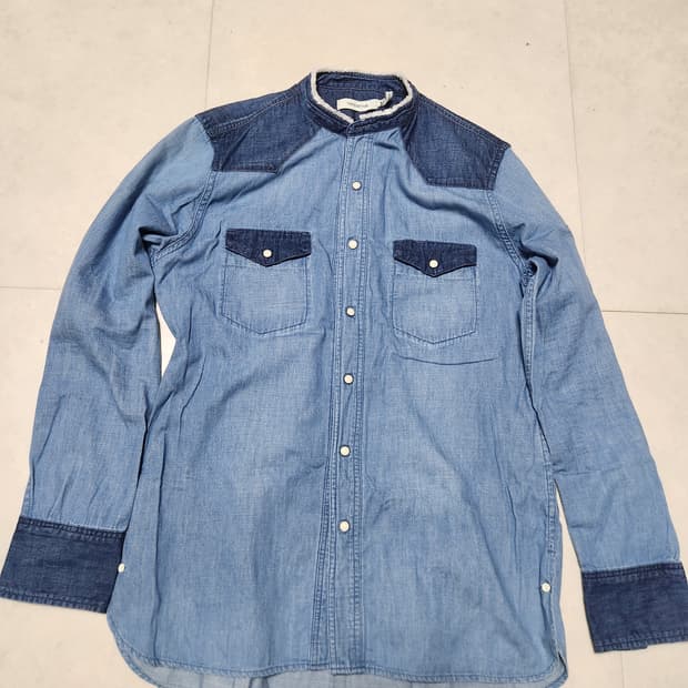 논네이티브 데님 셔츠 남방 블루