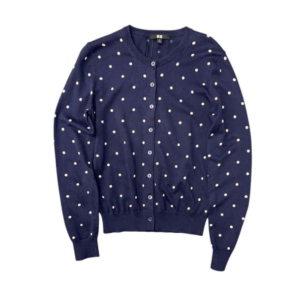 유니클로 도트 가디건 네이비 M (W)