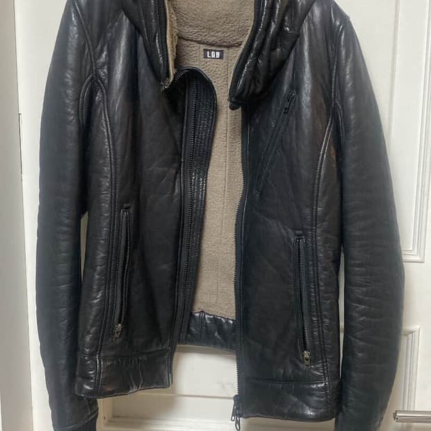 *rare* lgb leather bono jacket
