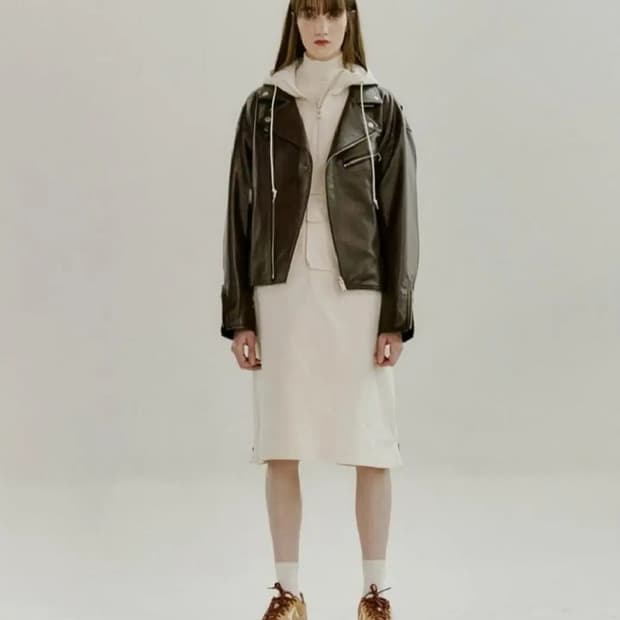 (새상품)쥬시쥬디 오버핏 레더자켓 55~66사이즈 가능