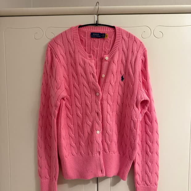 폴로 랄프로렌 니트 가디건 핑크 M