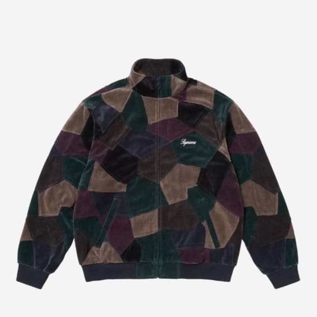 Supreme Patchwork Velour Track Jacket Da