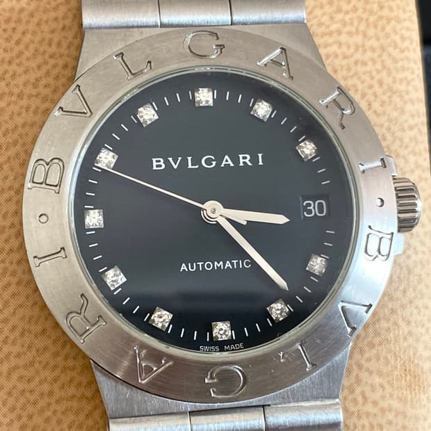 불가리 디아고노 LCV35 다이아 11P 남성용 35mm 미듐  오토메틱