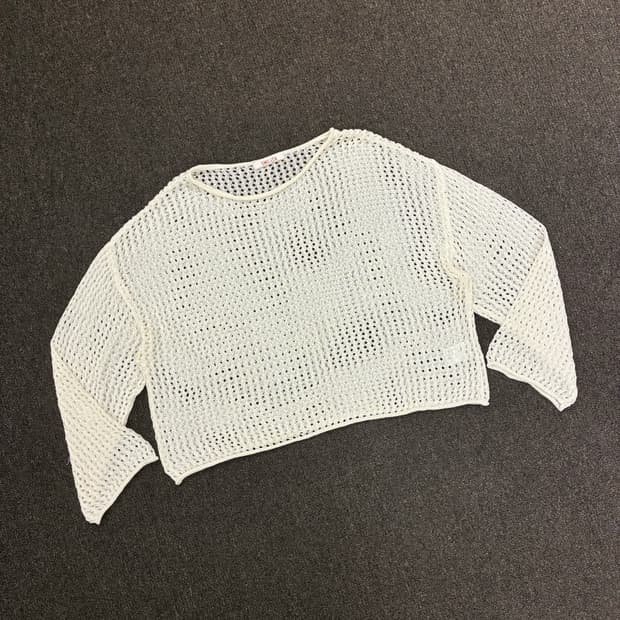 LL)Japanese vintage 여성 그물 니트