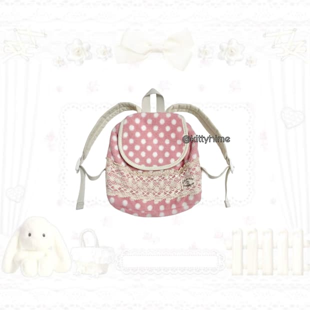 OLIVE DES OLIVE 올리브데올리브 핑크 도트백  모리가방모리걸