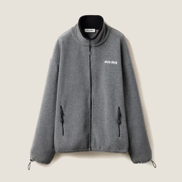 미우미우 플리스 스웨트셔츠 자켓 miumiu