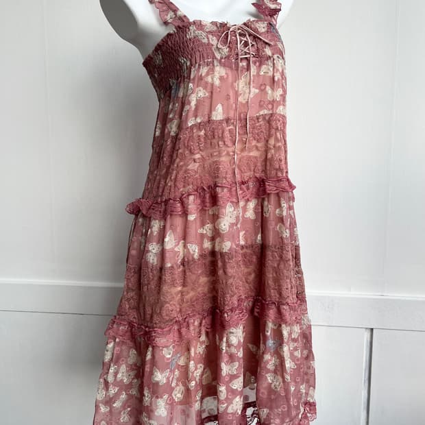 axes femme 나비 플로럴 원피스