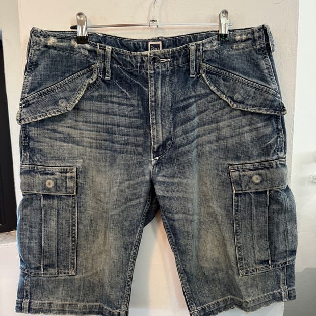 00s GAP M65 데님 카고하프 팬츠
