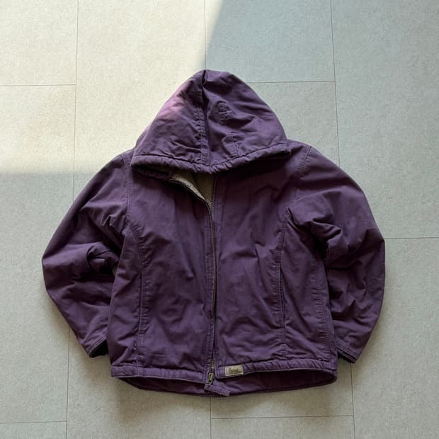 베르네 퍼플 면 후드 야상 점퍼 미국 빈티지 워크자켓