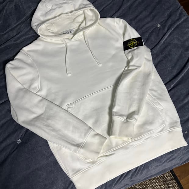 24fw 스톤아일랜드 화이트 후드티