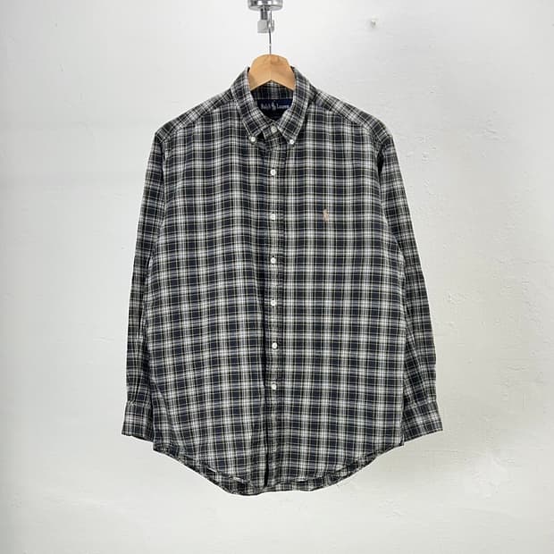 랄프로렌 모던 블랙워치 베이지 포니 클래식 셔츠