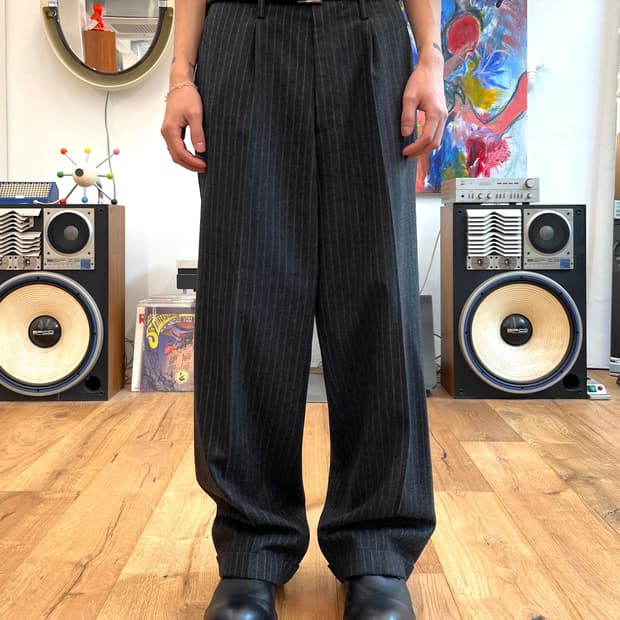[2] 요지야마모토 와이즈 포맨 스트라이프 울 팬츠
