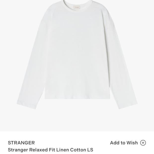 Stranger Relaxed Fit Linen Cotton LS T-S