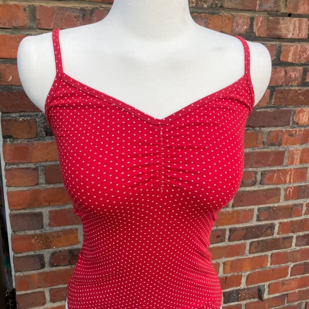 브랜디멜빌 땡땡이 레드 나시