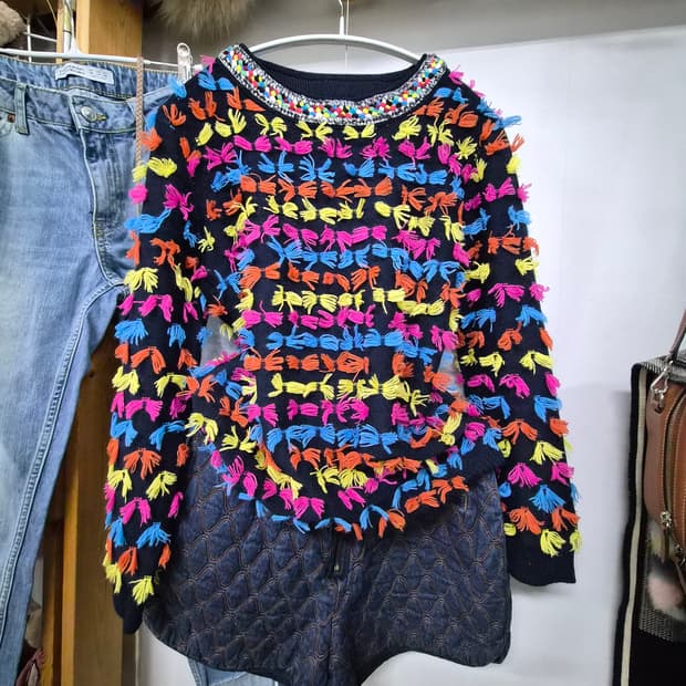 명품수입 램스울100% 니트. 퀼팅본딩 팬츠