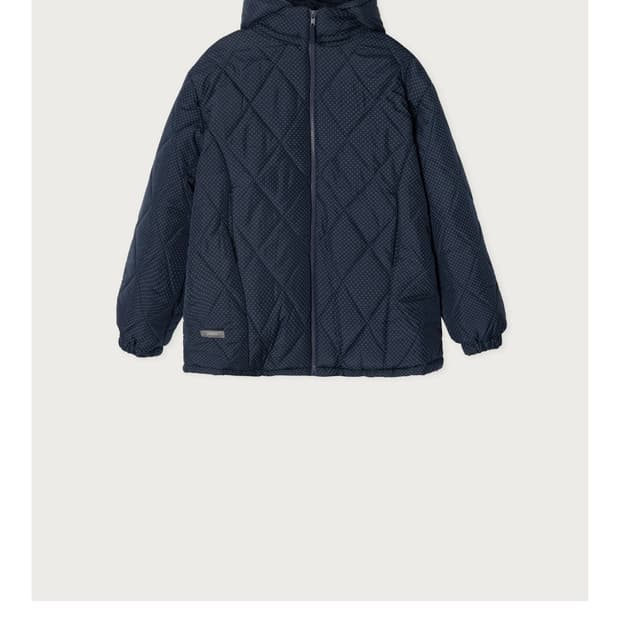 HOODED QUILTED JUMPER DARK LAKE