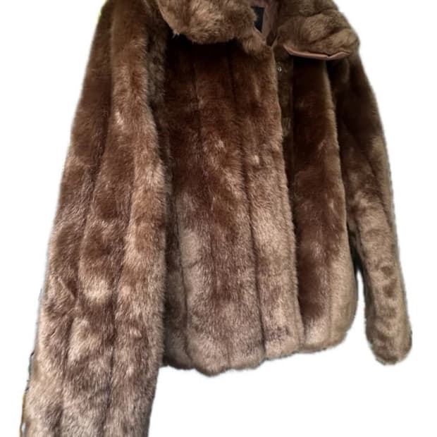 브라운 숏 퍼자켓